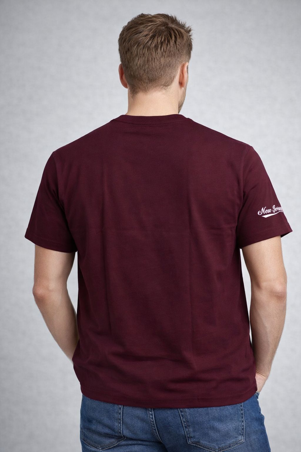 Men’s Oversized Brown Printed Cotton T-Shirt | New Jersey 93 Loose Fit Cotton Streetwear Tee