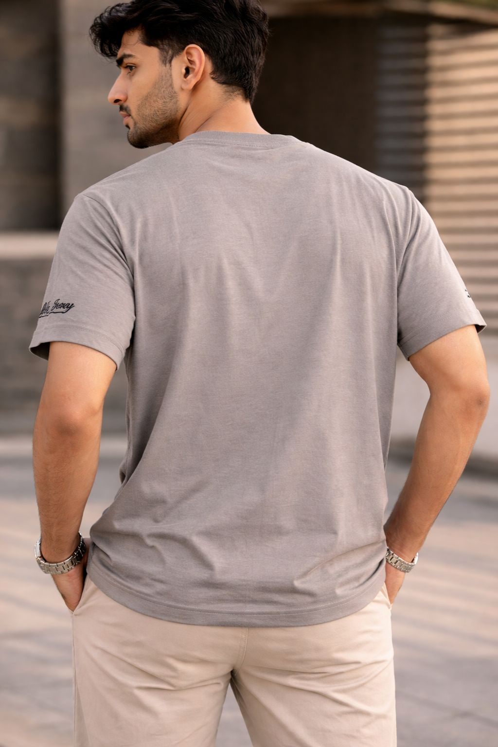 Men’s Oversized Brown Printed Cotton T-Shirt | New Jersey 93 Loose Fit Cotton Streetwear Tee